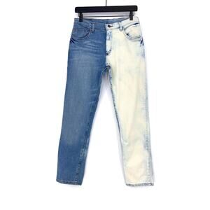 WRANGLER Custom Bleached Two Tone Denim Jean 16 Boys (27?)